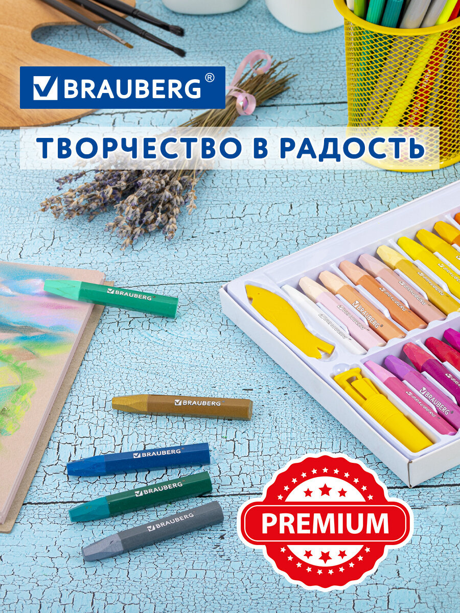 Пастель масляная Brauberg 48 шт. - фото 8