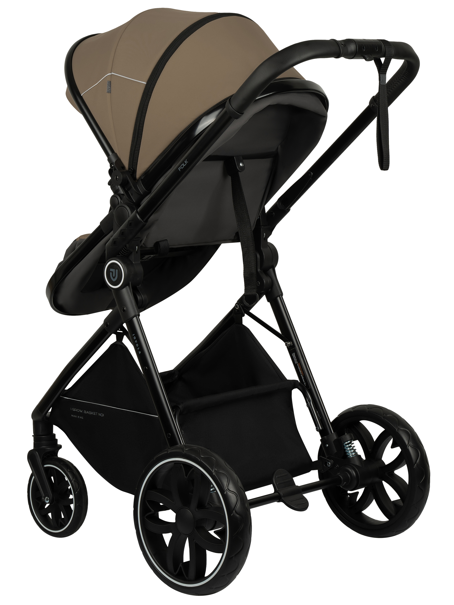 Коляска трансформер JOVOLA Folk 2в1 темно-бежевый - фото 19