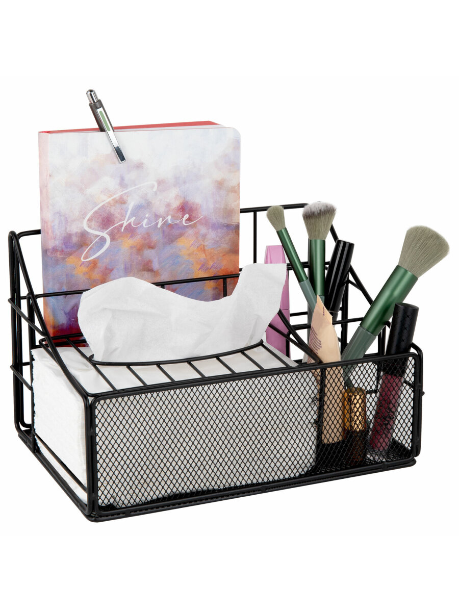 Органайзер для косметики и канцелярии MONTE VITA металлический настольный 4 секции - фото 5