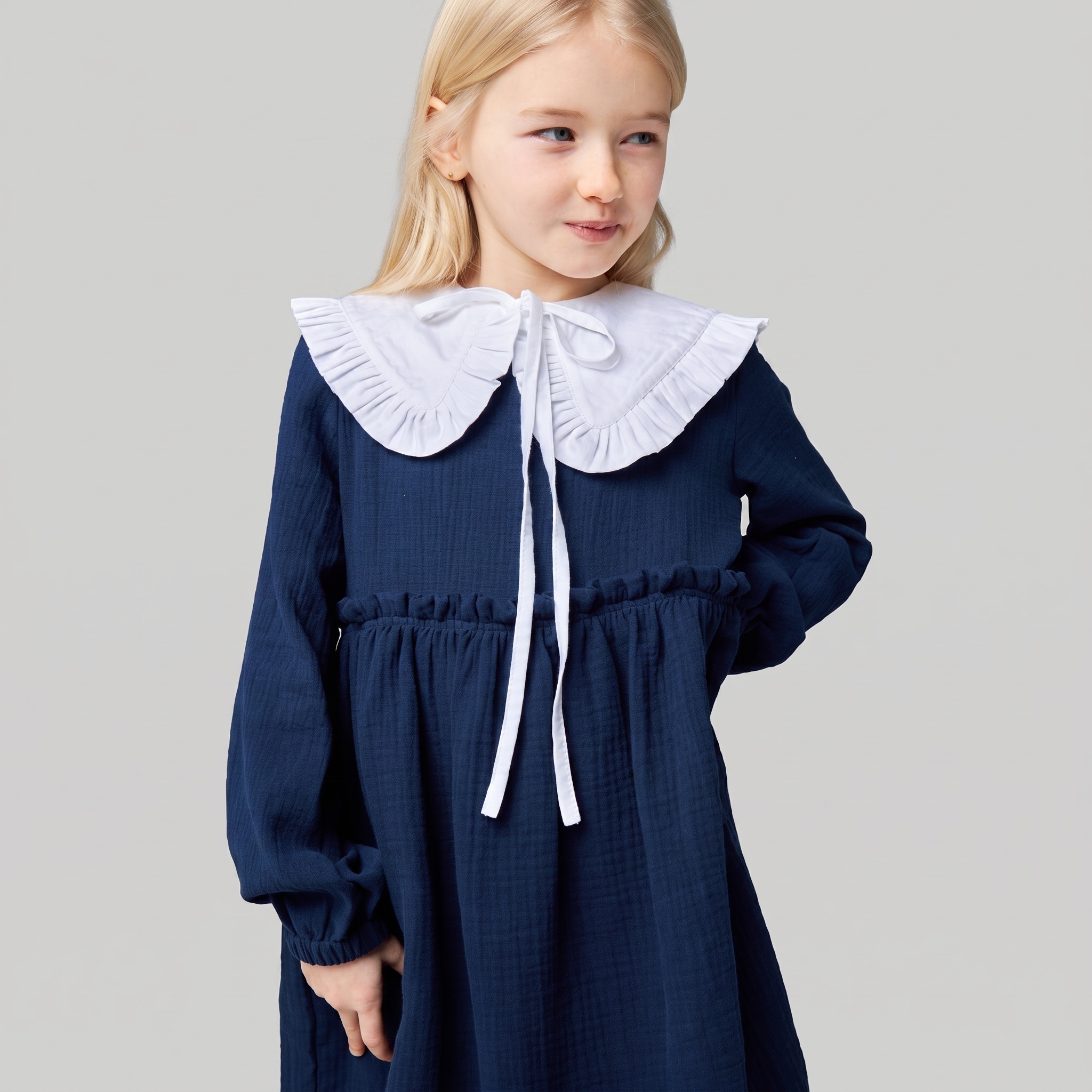 Платье TDD KIDS TD400/синий - фото 3