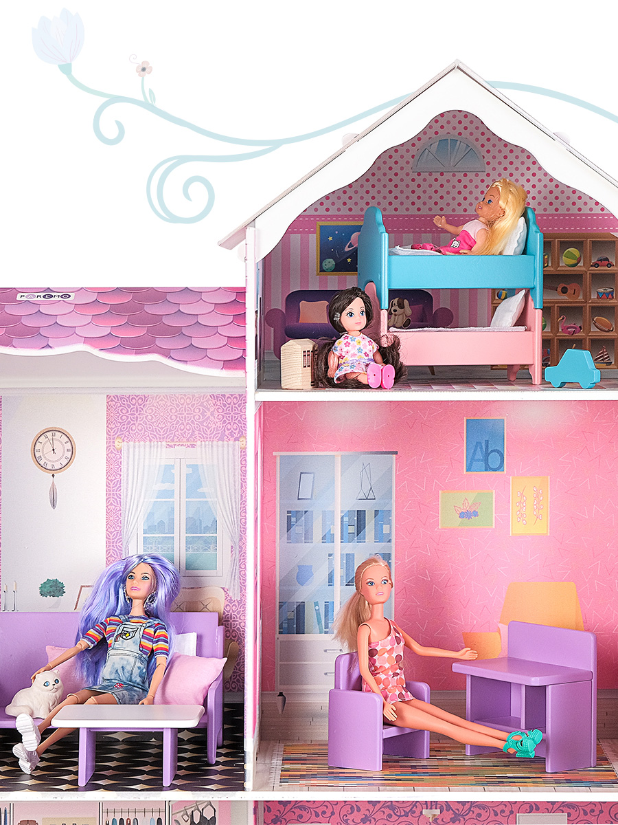 Домик для кукол PAREMO 134 см с мебелью PD318-17 - фото 19