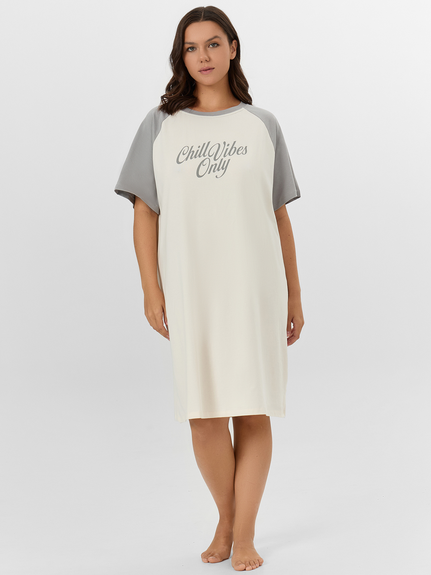 Сорочка ночная Mark Formelle (Марк Формэль) 572385/молочный +печать3 - фото 1