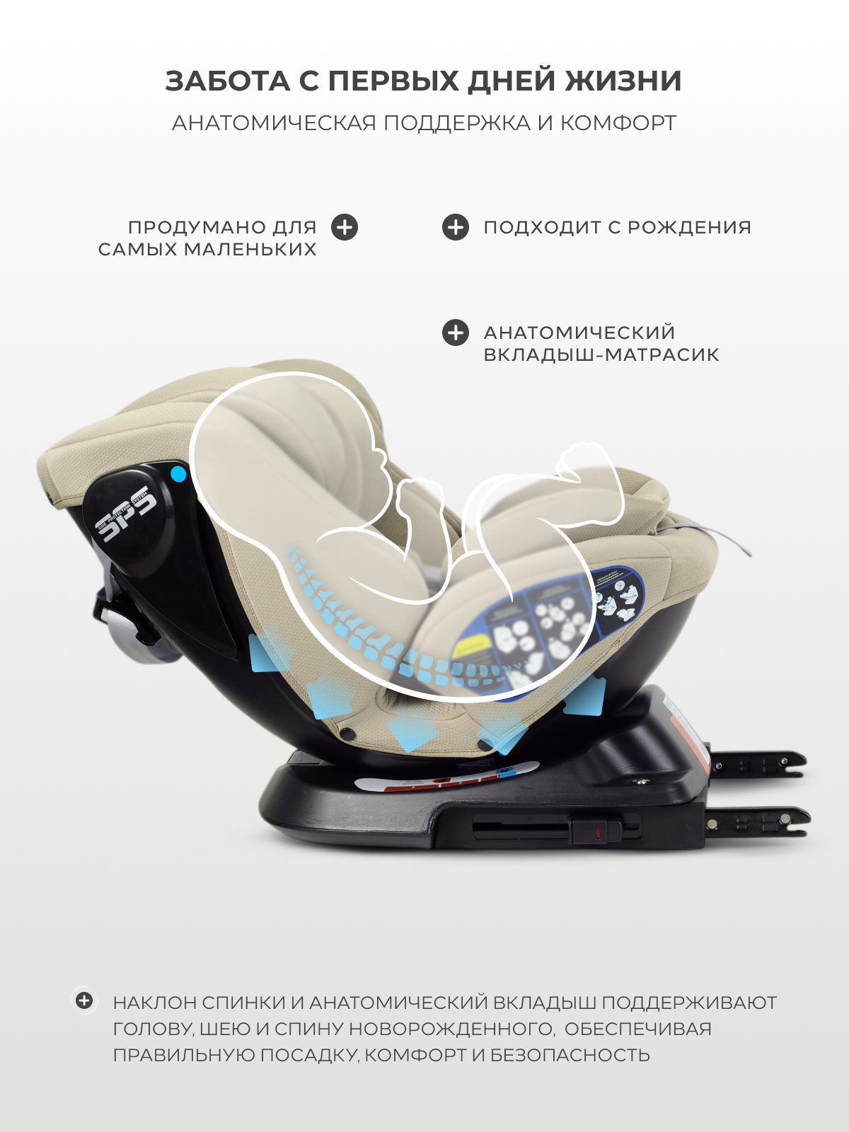Автокресло Rant Nitro Isofix 0+/1/2/3 (0-36 кг) серый - фото 10