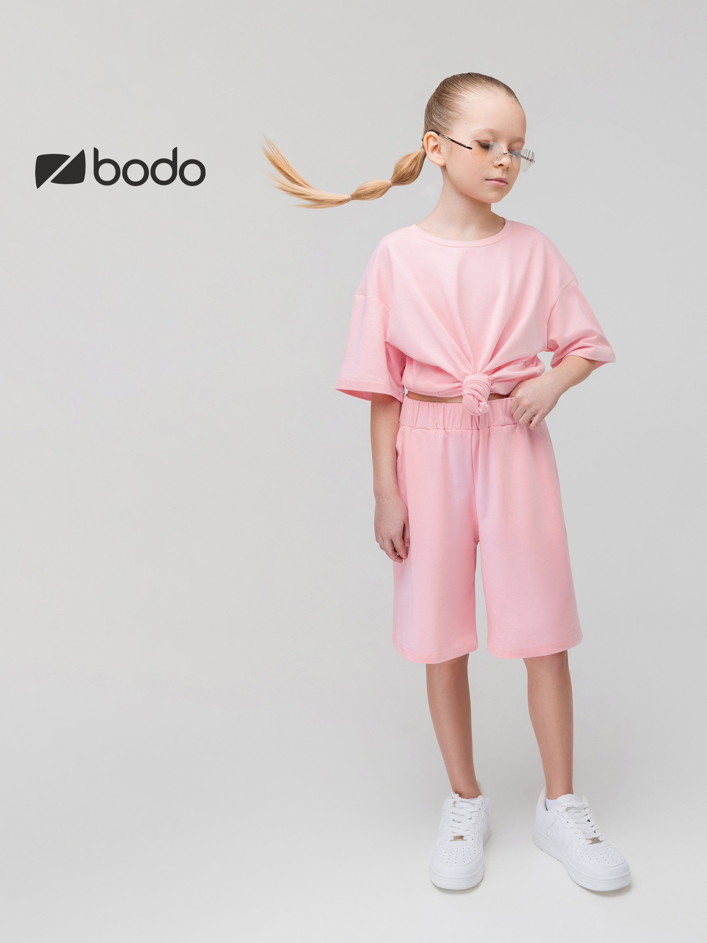 Футболка и шорты Bodo 46-26МU_розовый - фото 2