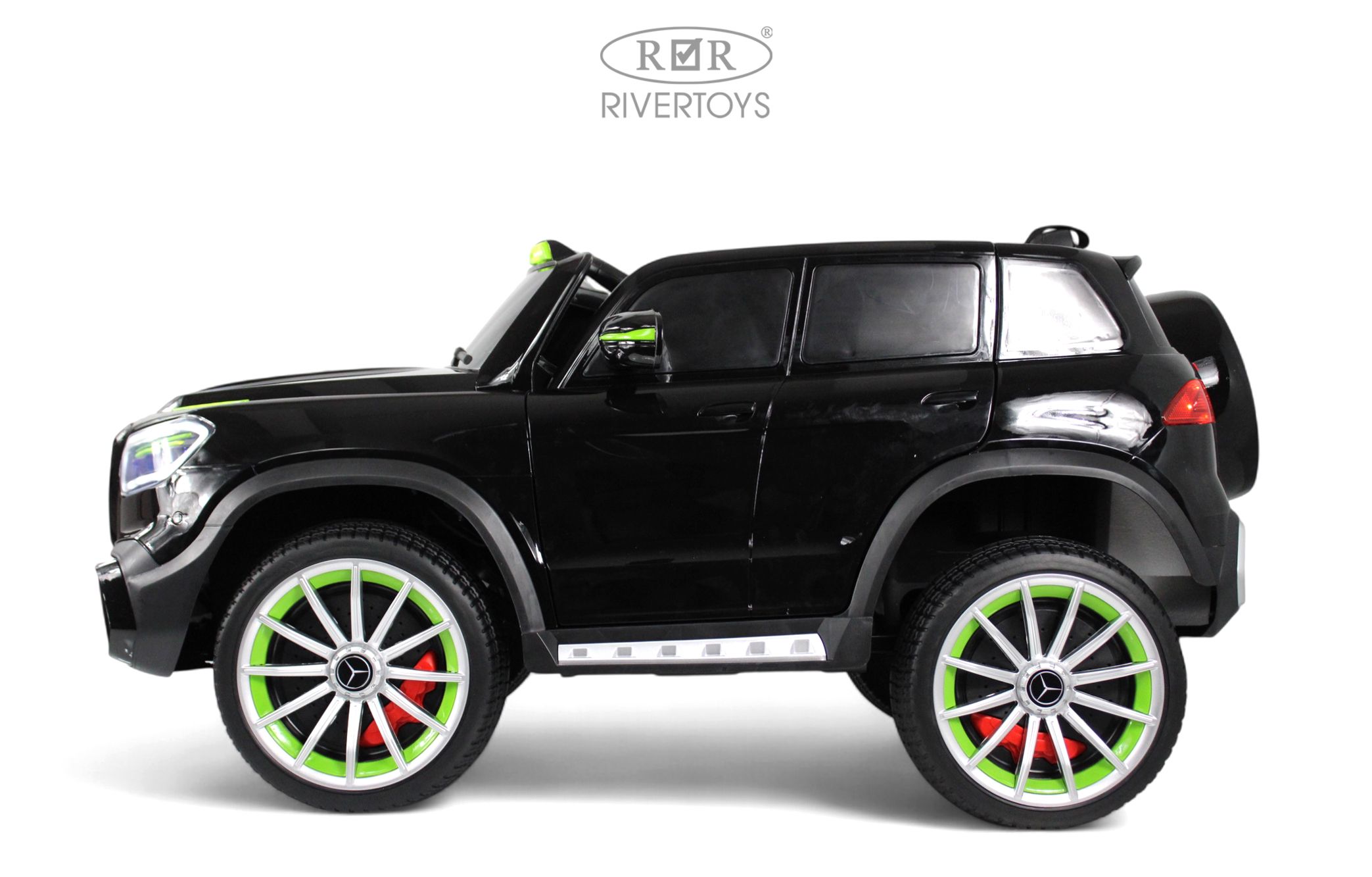 Электромобиль RIVERTOYS М007БХ-BLACK-GLANEC С пультом ДУ - фото 30
