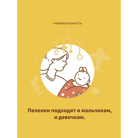 Пеленки для новорожденных Qwhimsy муслиновые 112х112 см