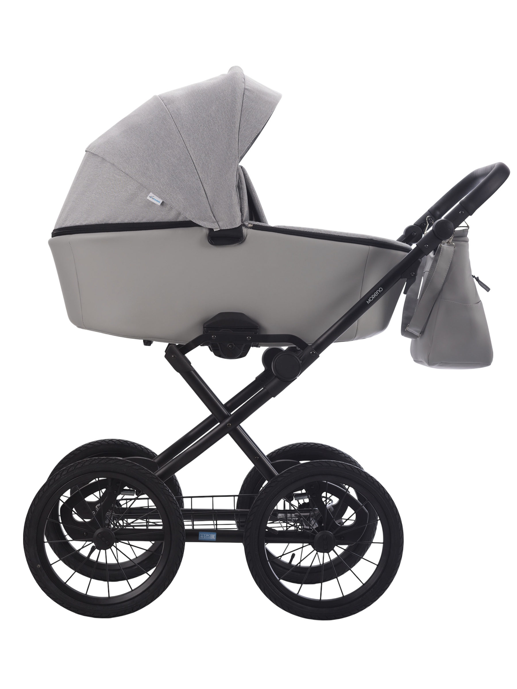 Коляска 2в1 Aroteam Moreno SL New 03 св.-серый - фото 2