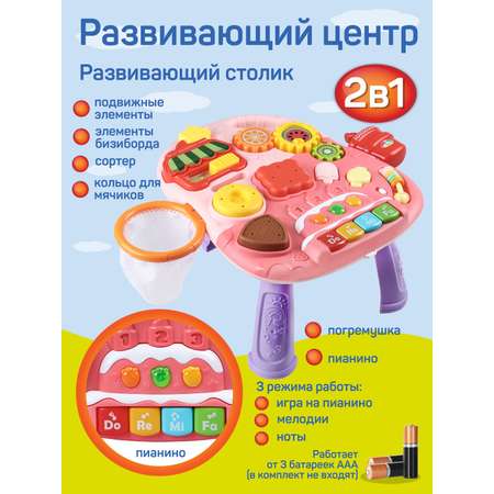 Ходунки каталка Smart Baby Музыкальный бизиборд 2 в 1