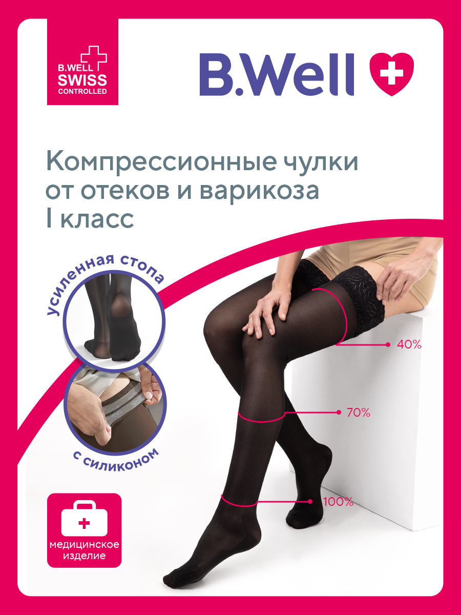 Чулки B.Well JW-212Nero - фото 2