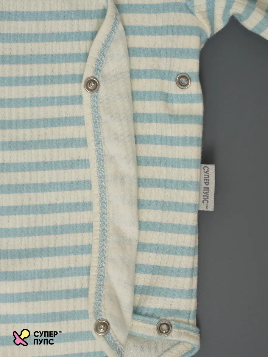 Боди 3 шт Супер Пупс нбр/3пр/бд/зап/голубыерыбки - фото 16