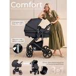 Коляска 3в1 Sweet Baby Comfort Black Black черный