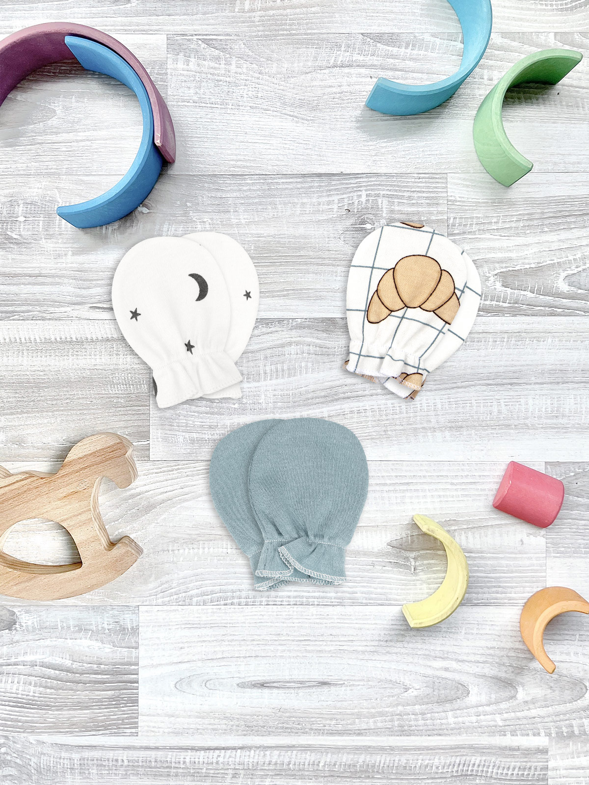 Антицарапки 3 пары Mjolk 331678 - фото 1