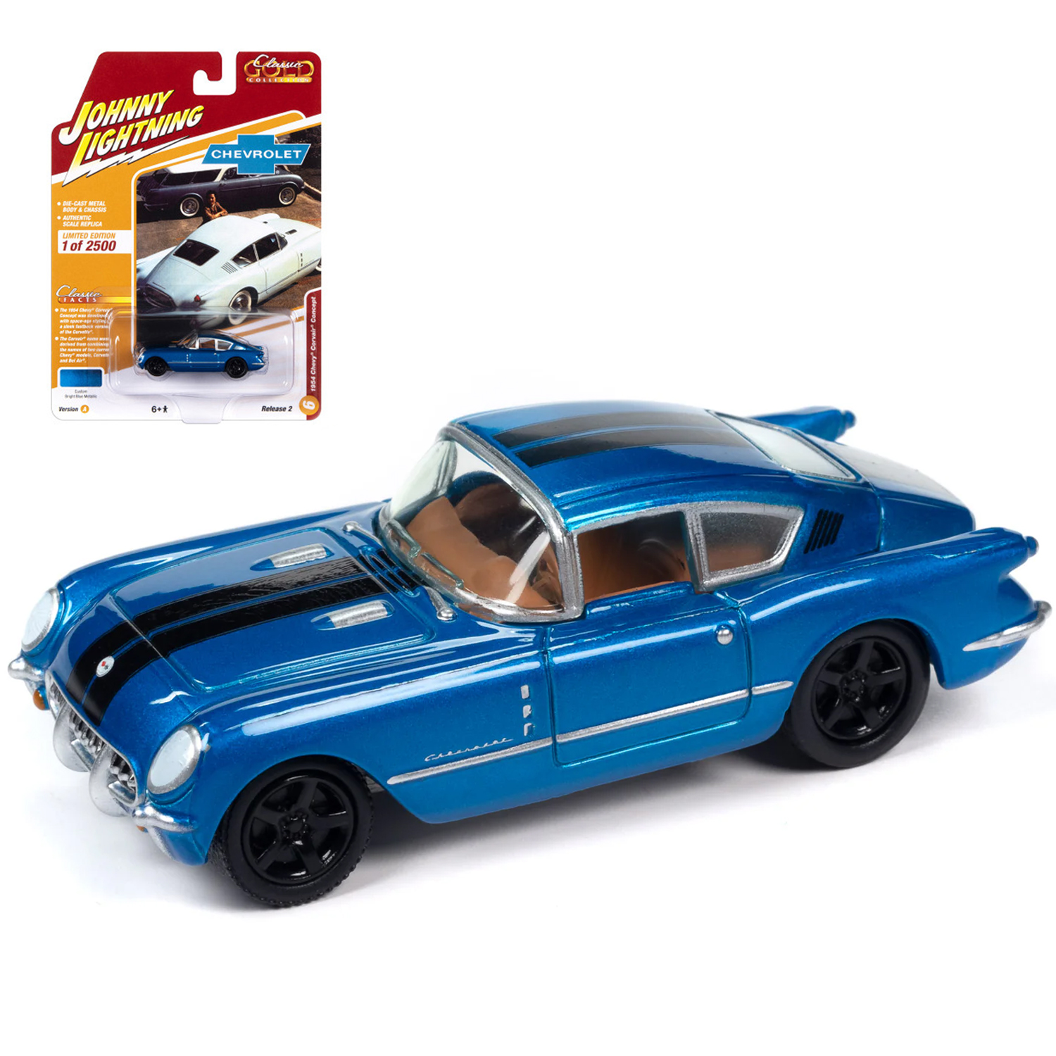 Автомобиль Johnny Lightning Chevy Corvair Concept 1:64 JLCG032A-R2-N6 - фото 1