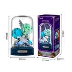 Конструктор JAKI голубые цветы в колбе