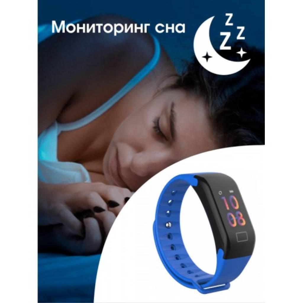 Фитнес-браслет BandRate Smart F11 Blue с трекером сна и тонометром - фото 2