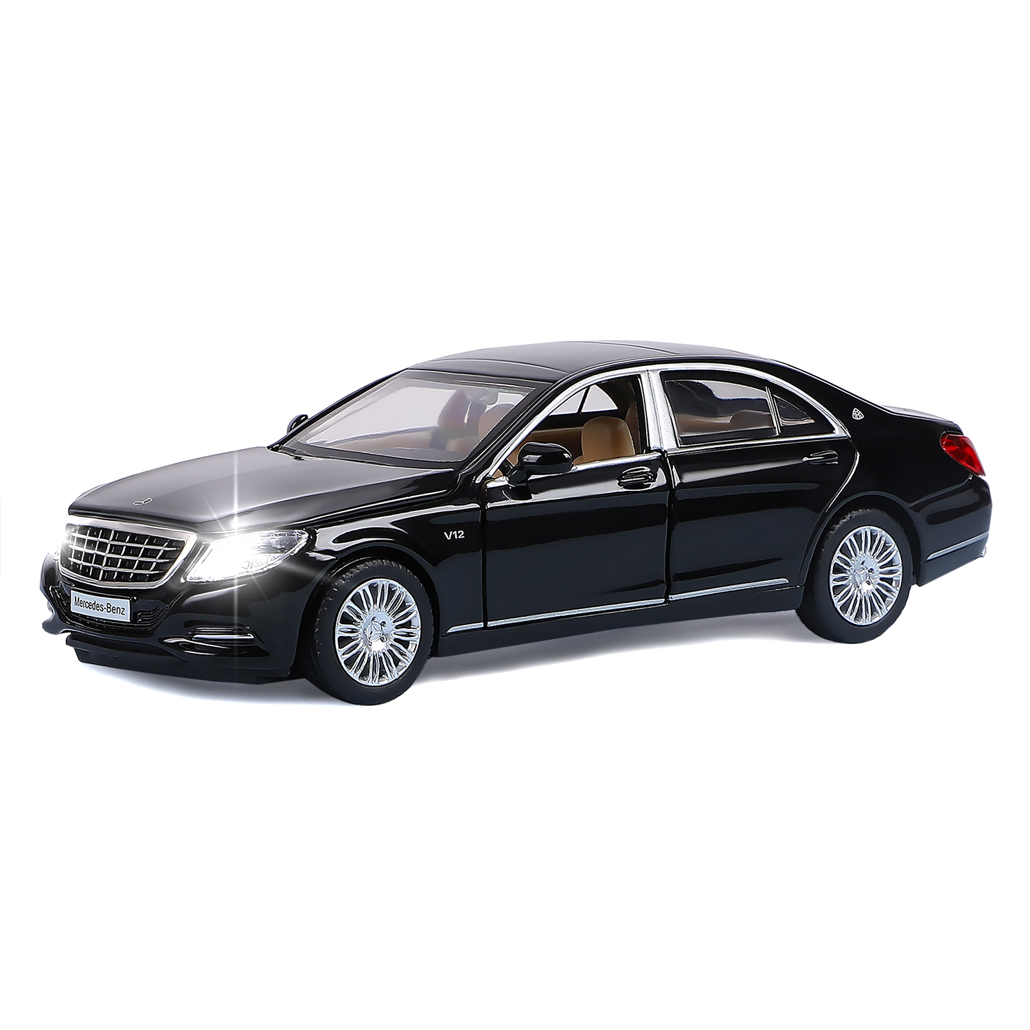 Автомобиль АВТОпанорама Mercedes Benz S600 1:32 JB1251034 - фото 13