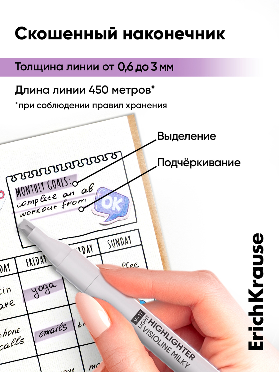 Текстовыделители ErichKrause 4 шт. - фото 3