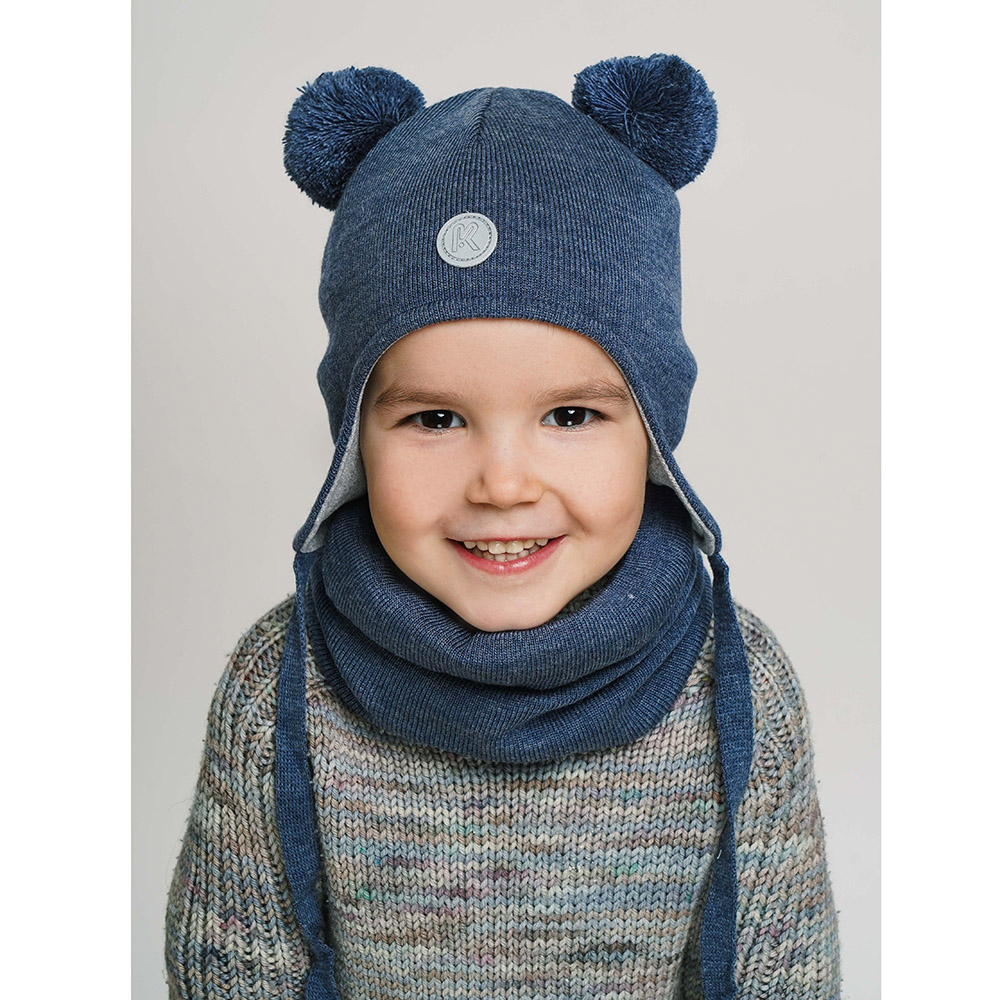 Шапка и снуд ПриКиндер U-Sp22529 цвет Джинса - фото 10