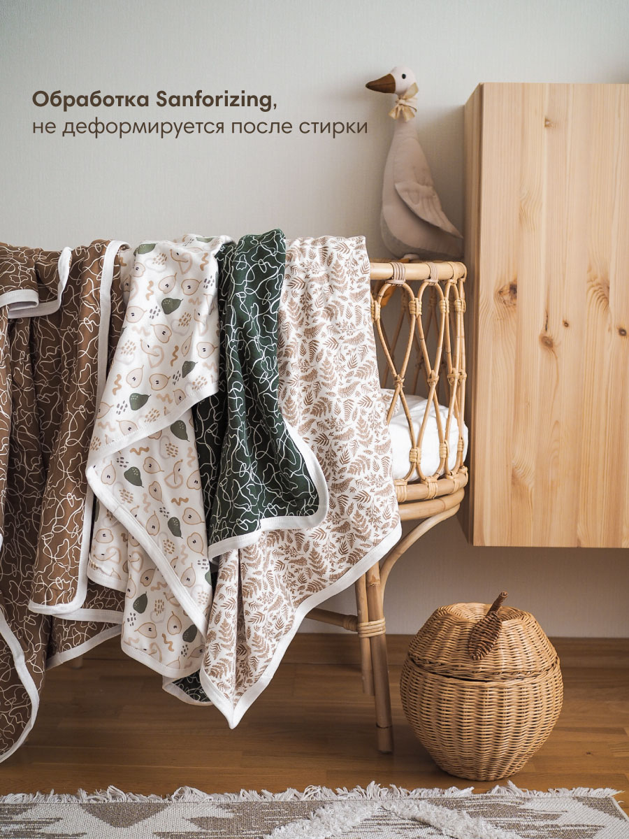 Пелёнка OLANT BABY Falling for you трикотаж 90х90 см - фото 5