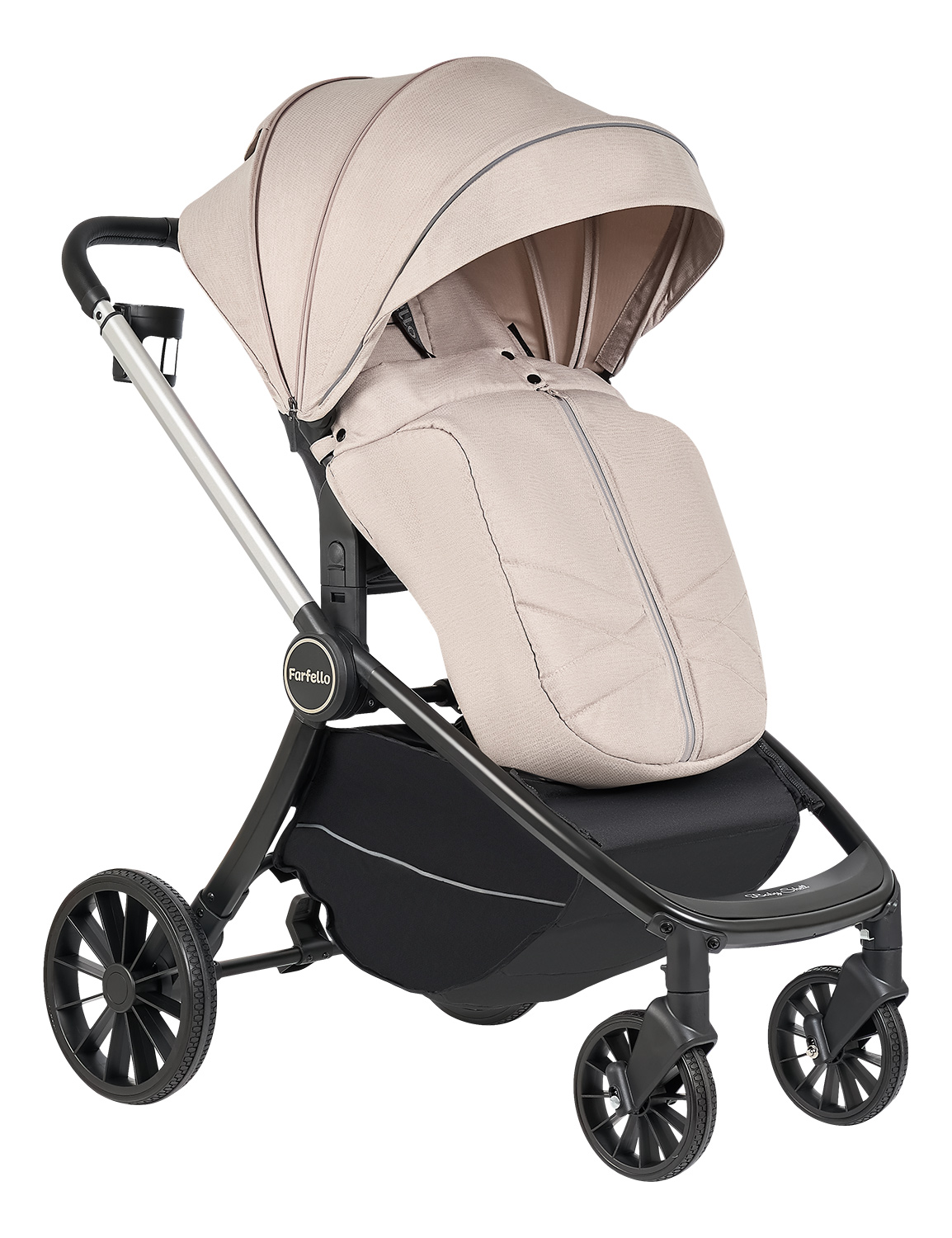 Коляска 3в1 Farfello Baby shell бежевый - фото 20