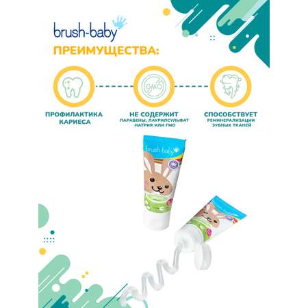 Зубная паста Brush-Baby Applemint 0-3 года