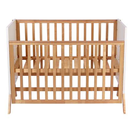 Детская кроватка Polini kids прямоугольная, без маятника (белый, бежевый)