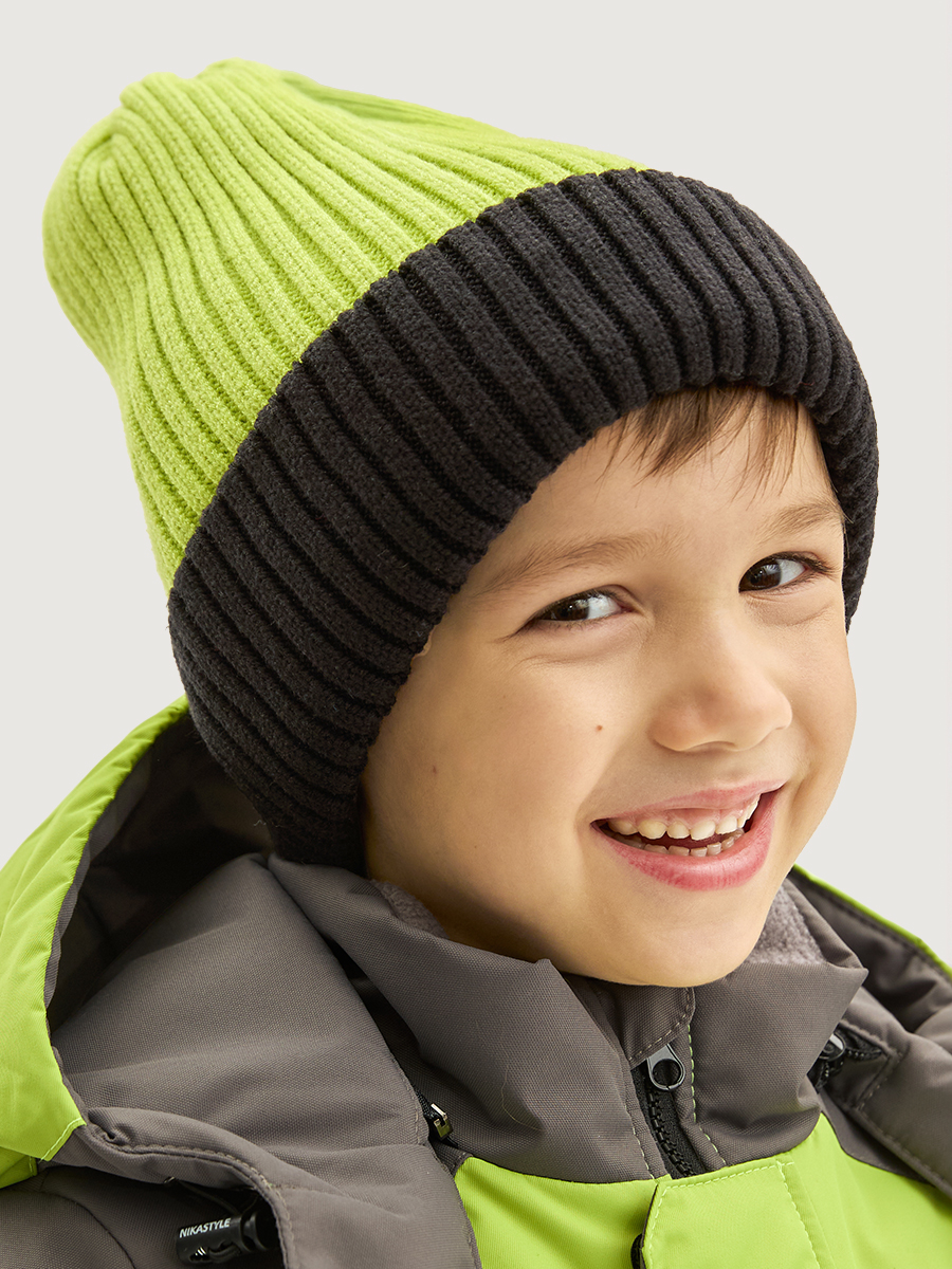 Шапка NIKASTYLE 11з16125 салатовый/черный - фото 3