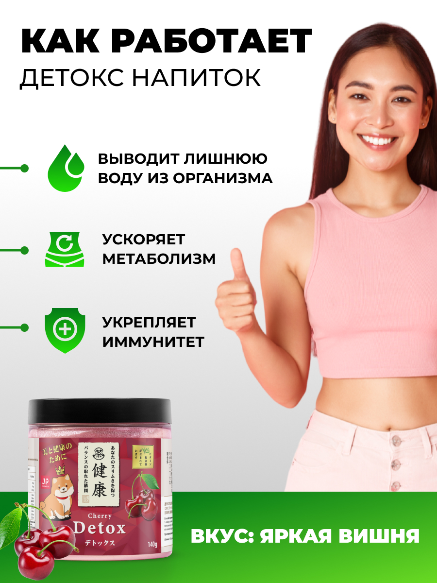 Детокс порошок для похудения Japan Formula вишня - фото 2