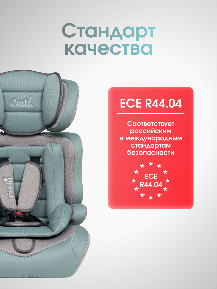 Автокресло Costa HC-01 1/2/3 (9-36 кг) бирюзовый - фото 3
