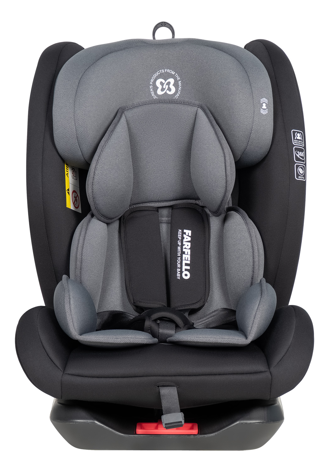 Автокресло Farfello Le 5 Isofix 0+/1/2/3 (0-36 кг) серый - фото 9