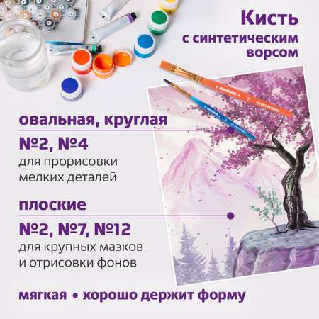Кисть Юнландия 5 шт. (синтетика)