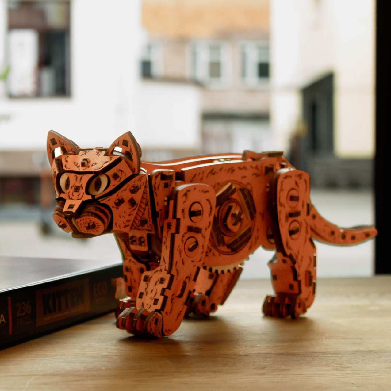 Конструктор Eco Wood Art Котенок деревянный 236 дет. - фото 5