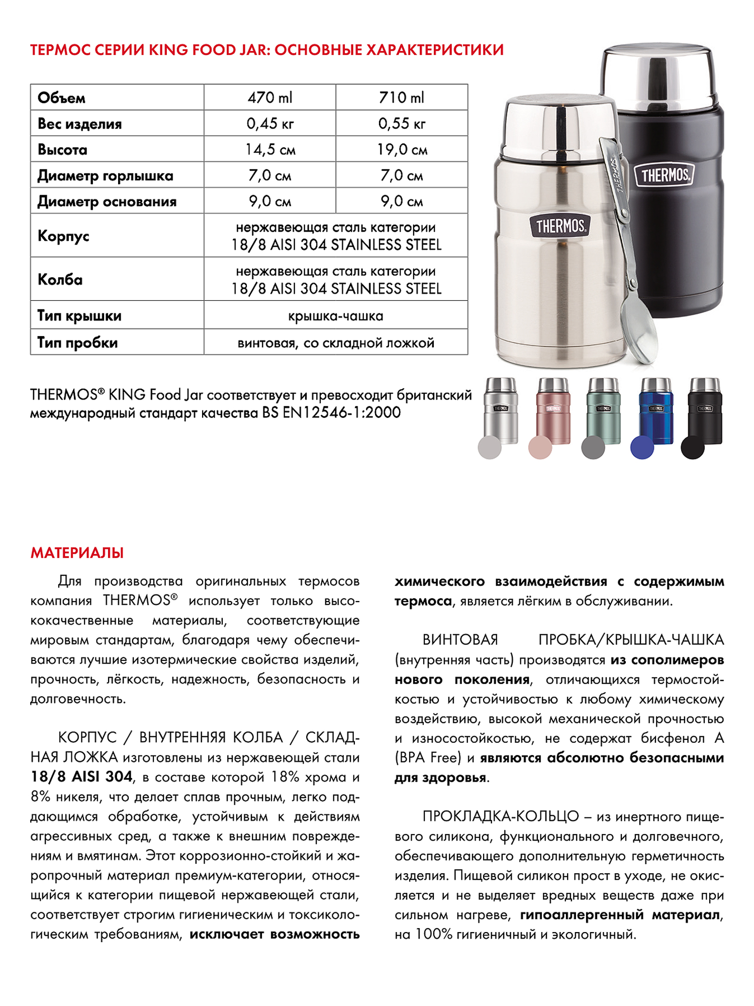 Термос для еды супа 470 мл с ложкой THERMOS KING-3000 хаки – нержавеющая сталь герметичный тепло/холод 9/14 часов - фото 20