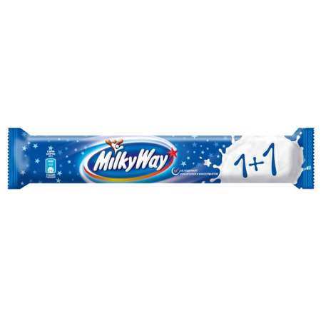 Батончик шоколадный Milky Way 1+1 с суфле 52г
