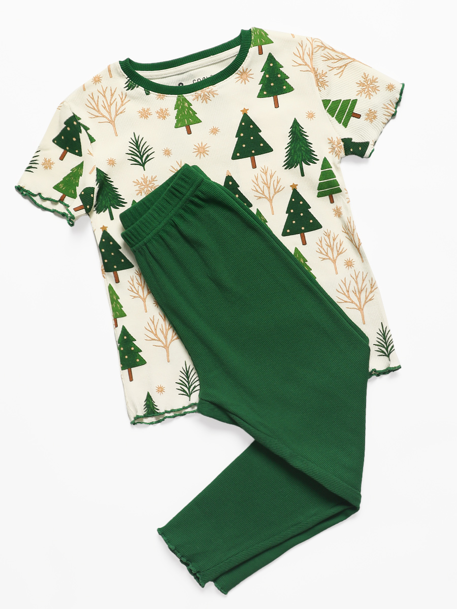 Пижама Соль и Перец SP0441KF/зелен/бел - фото 2