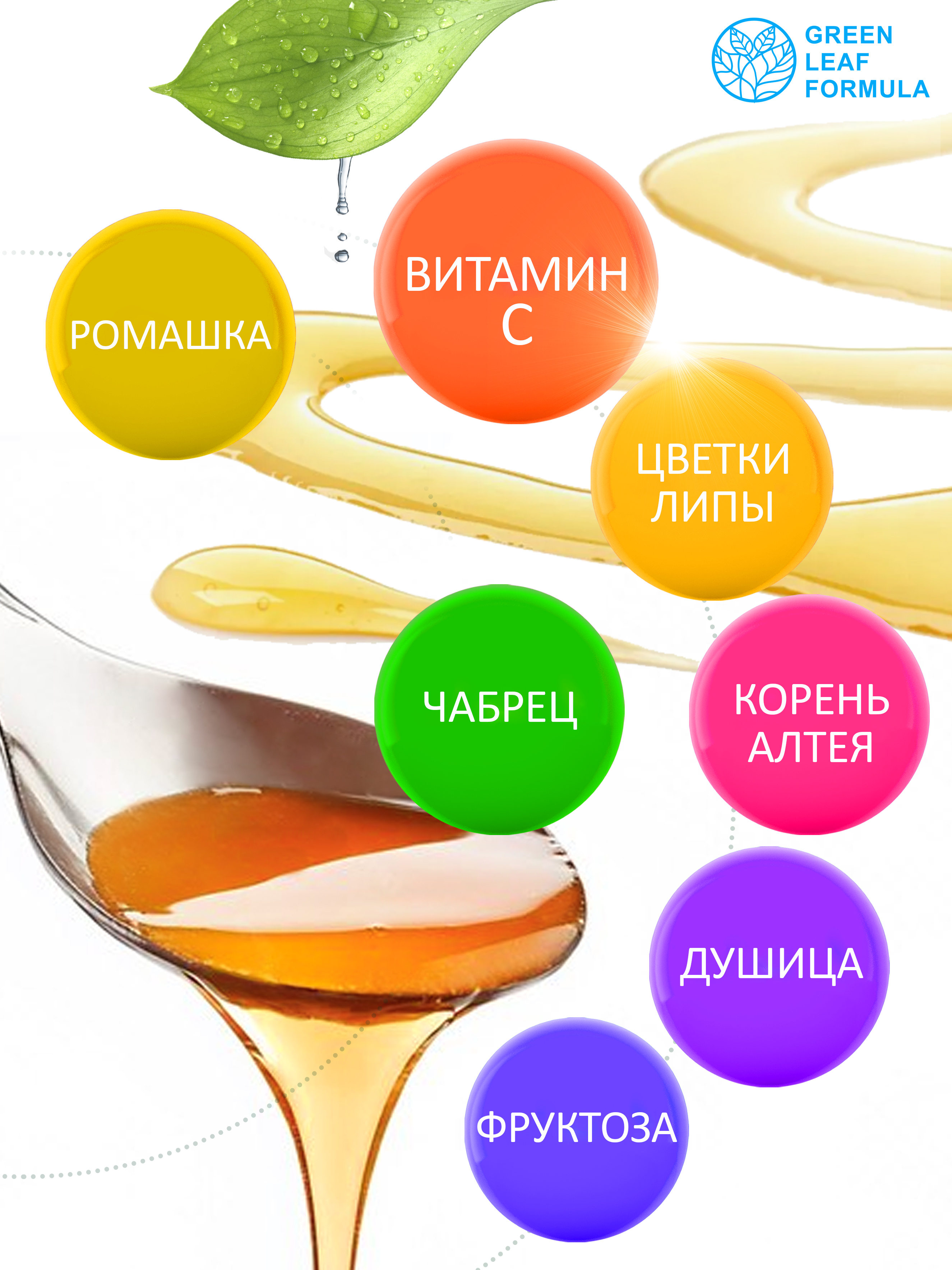 Детский сироп от кашля Green Leaf Formula бальзам от простуды и гриппа для иммунитета детей от 3 лет 100 мл - фото 3