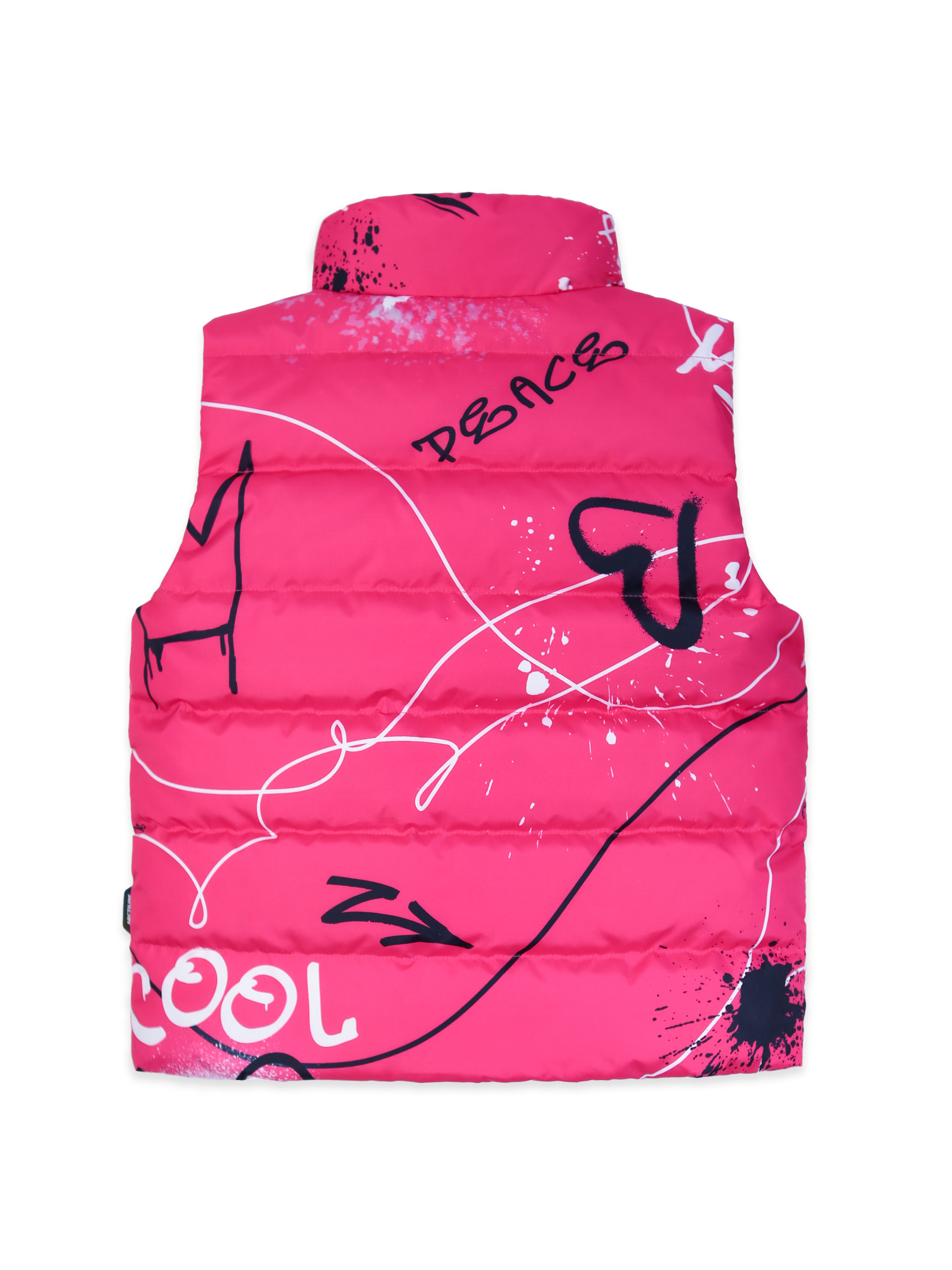 Жилет Arctiline Майри 800 D-25 Принт "Peace фуксия" - фото 3