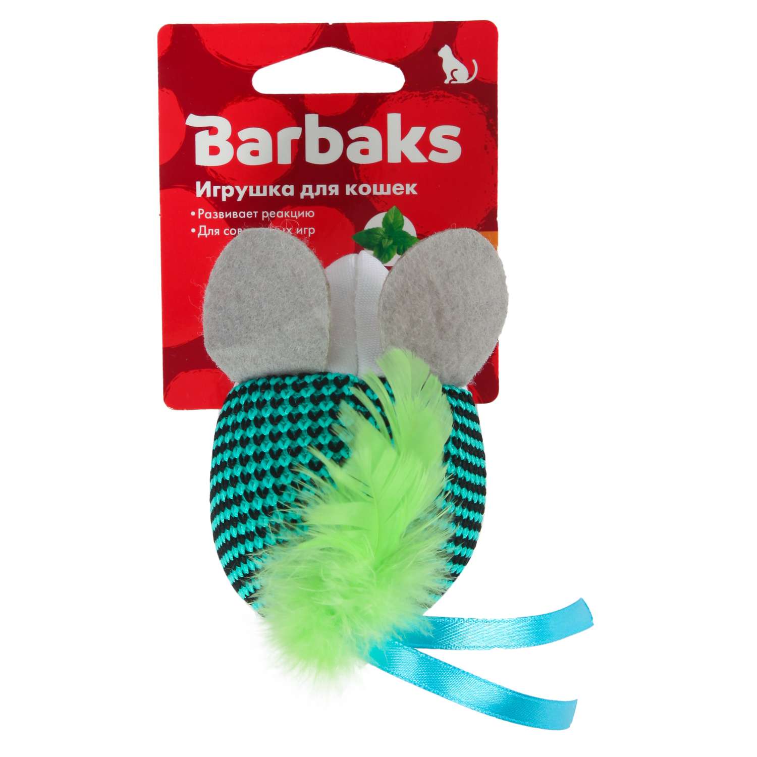 Игрушка для кошек Barbaks Мышь Клеточка - фото 6