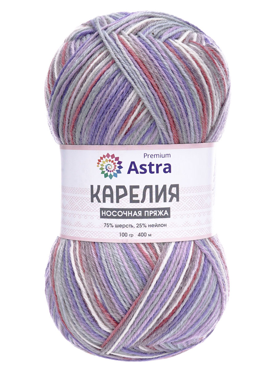 Пряжа для вязания носочная Astra Premium 100г 400м 2шт - фото 6