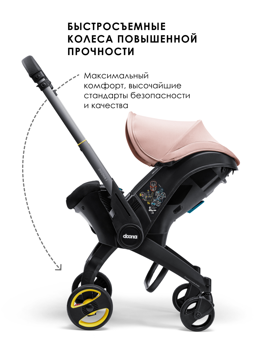 Автокресло Doona i, цвет: Blush Pink Isofix 0 (0 -13 кг) - фото 5