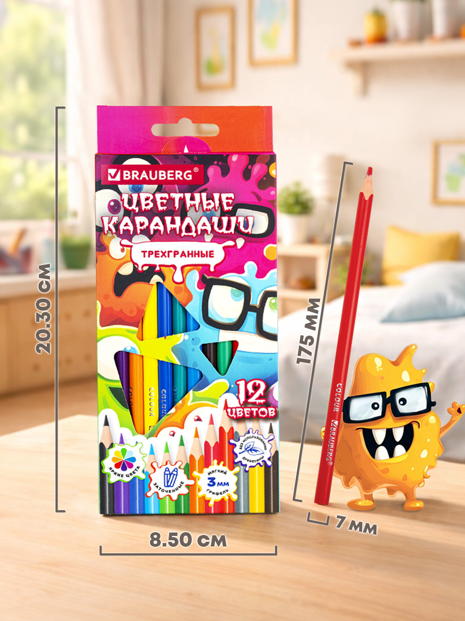 Карандаши Brauberg 12 шт. - фото 6