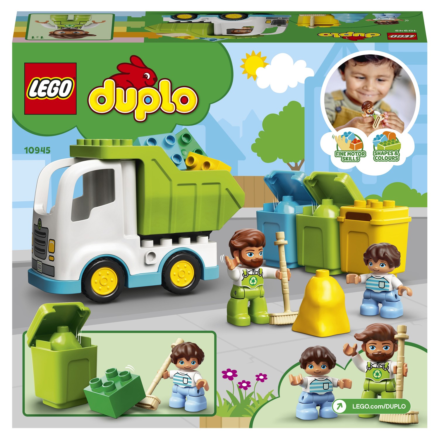 Конструктор LEGO DUPLO Town Мусоровоз и контейнеры - фото 3