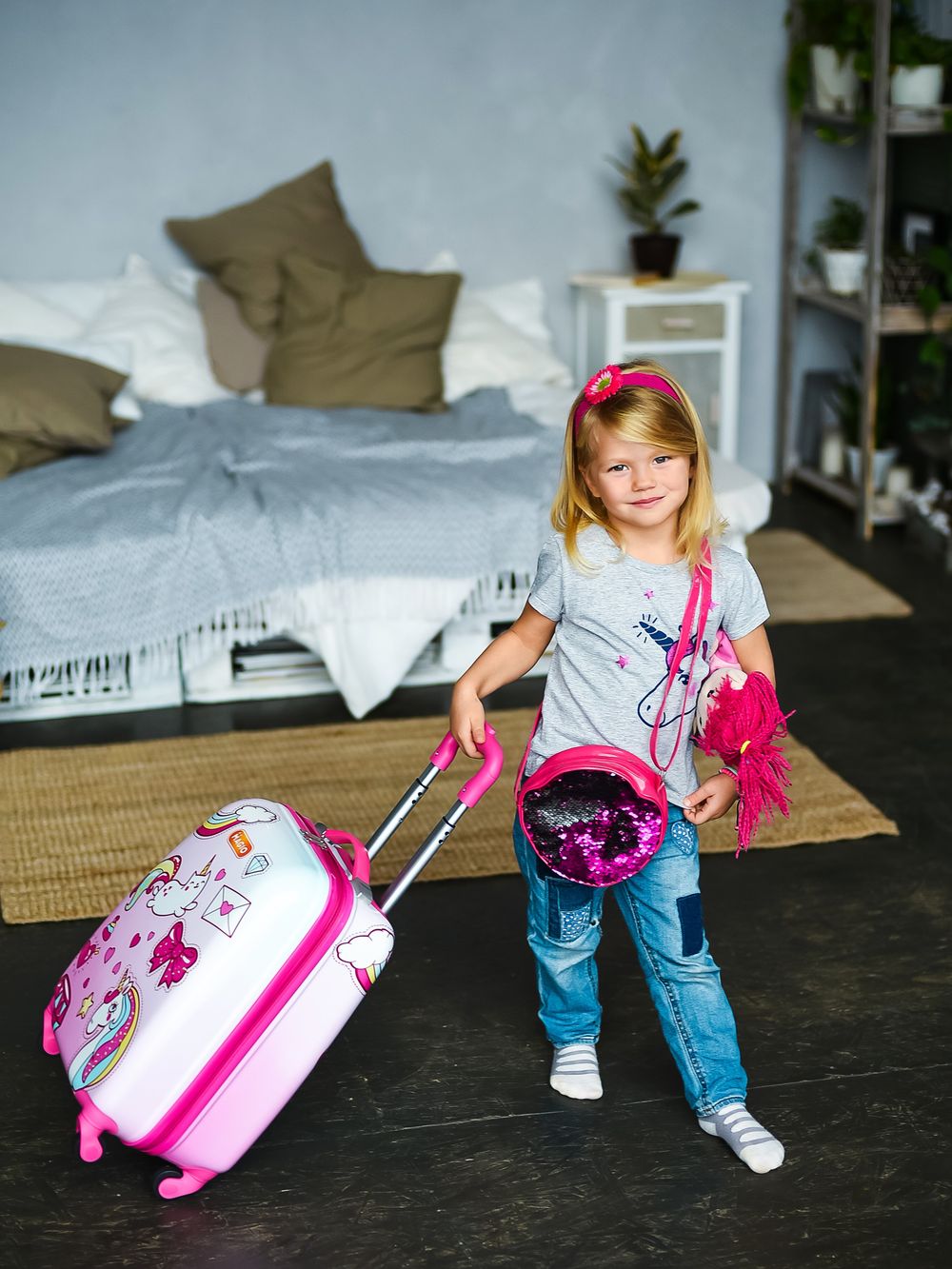 Чемодан LATS Счастливый единорог - фото 5