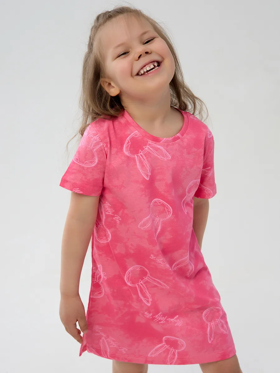 Сорочка ночная YAXX 001--Туника зайка/розовый (К) - фото 4