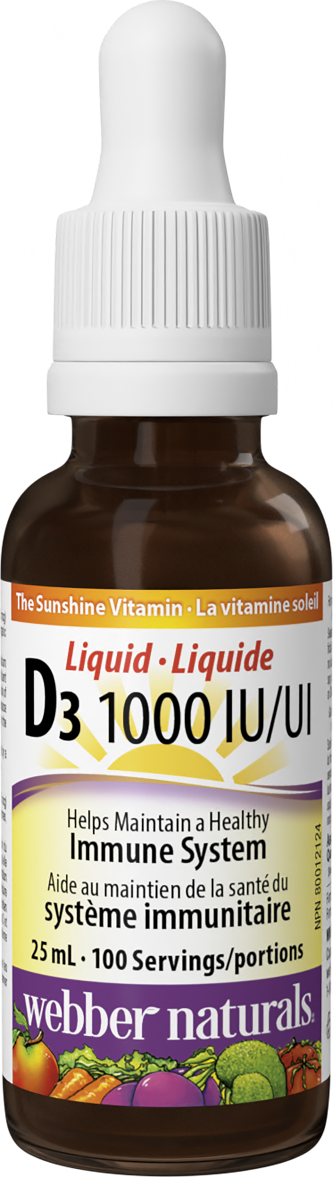 БАД Webber naturals D3 1000 МЕ жидкий жидкость во флаконах25 мл - фото 1