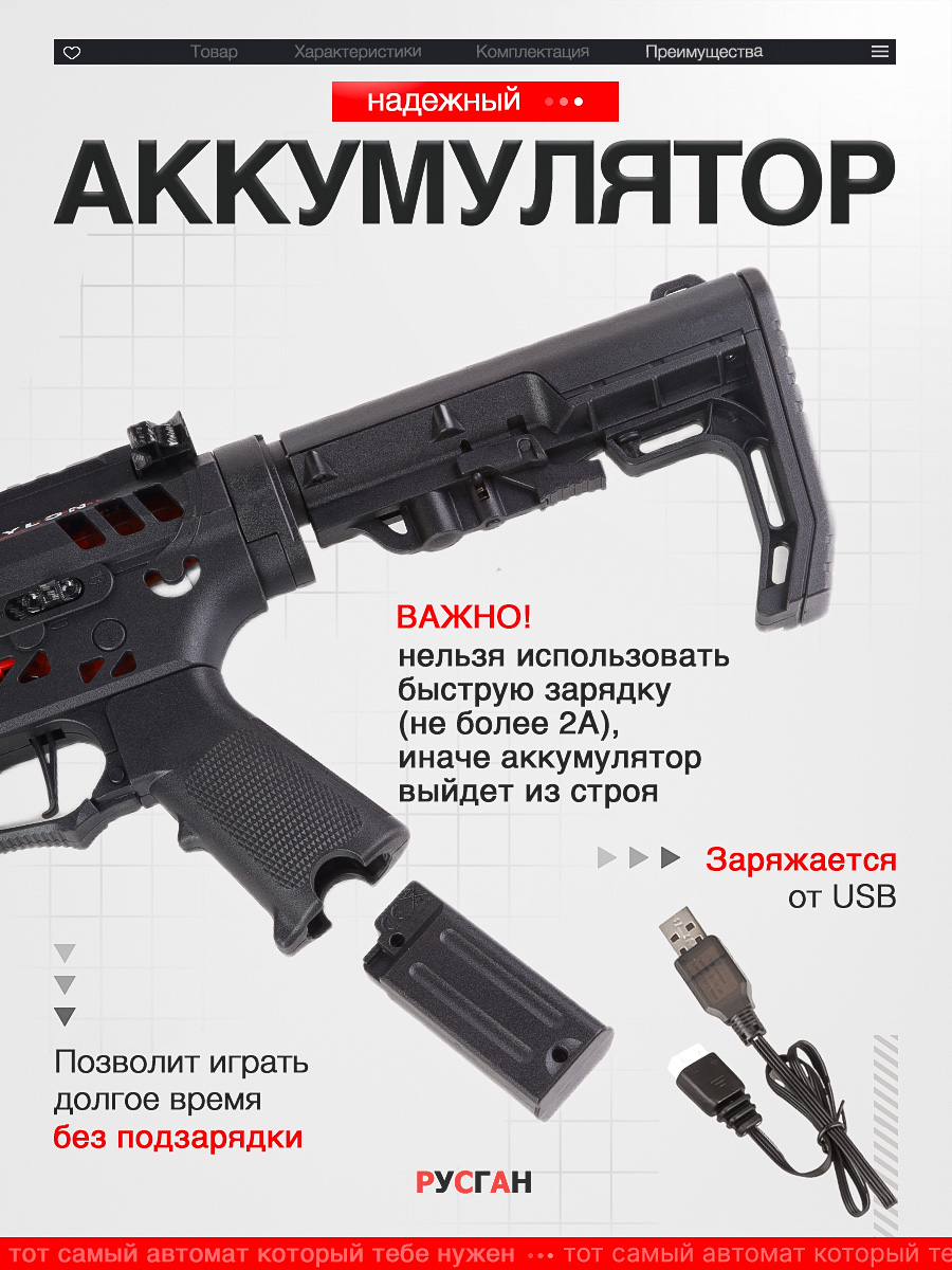 Автомат RUSHGAN AR 15 - фото 4