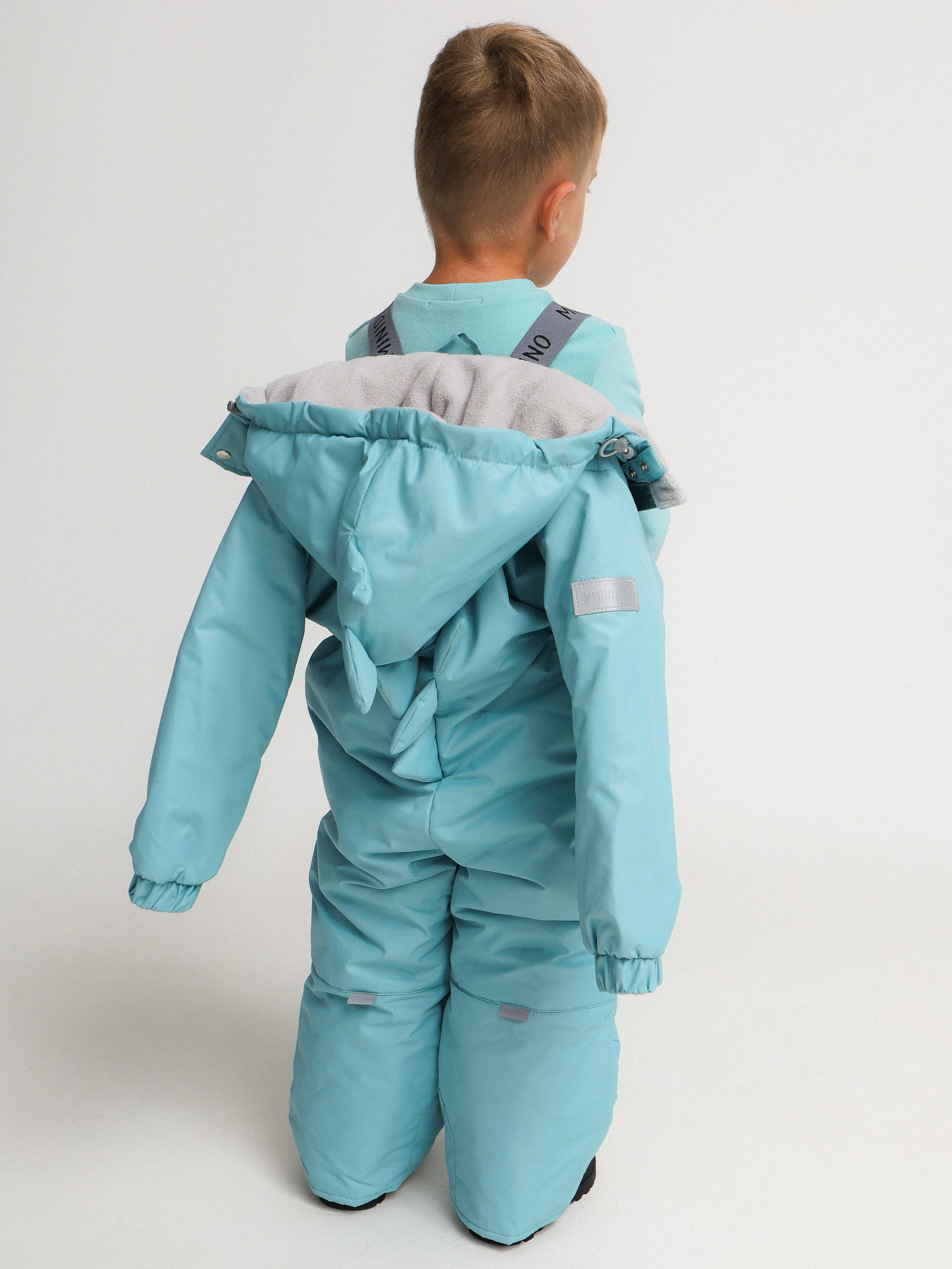 Комбинезон MINIDINO B-VO-Kmb-111/0Комбинезон зимний Дино бирюзовый детский - фото 5