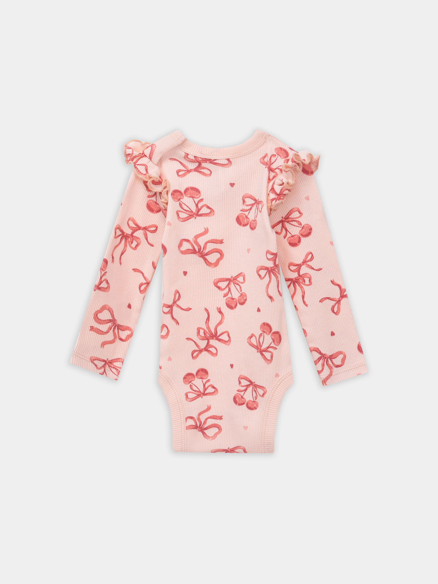 Боди 2 шт Mark Formelle (Марк Формэль) 13017-2/сердечки на белоснежном +бантики на персике - фото 5