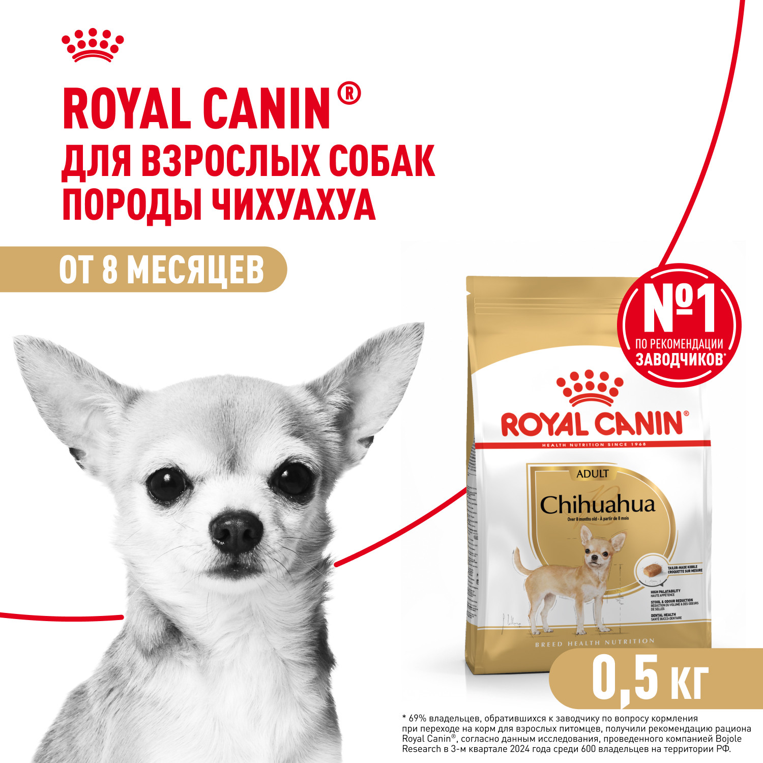 Корм для собак ROYAL CANIN породы чихуахуа 500г - фото 1