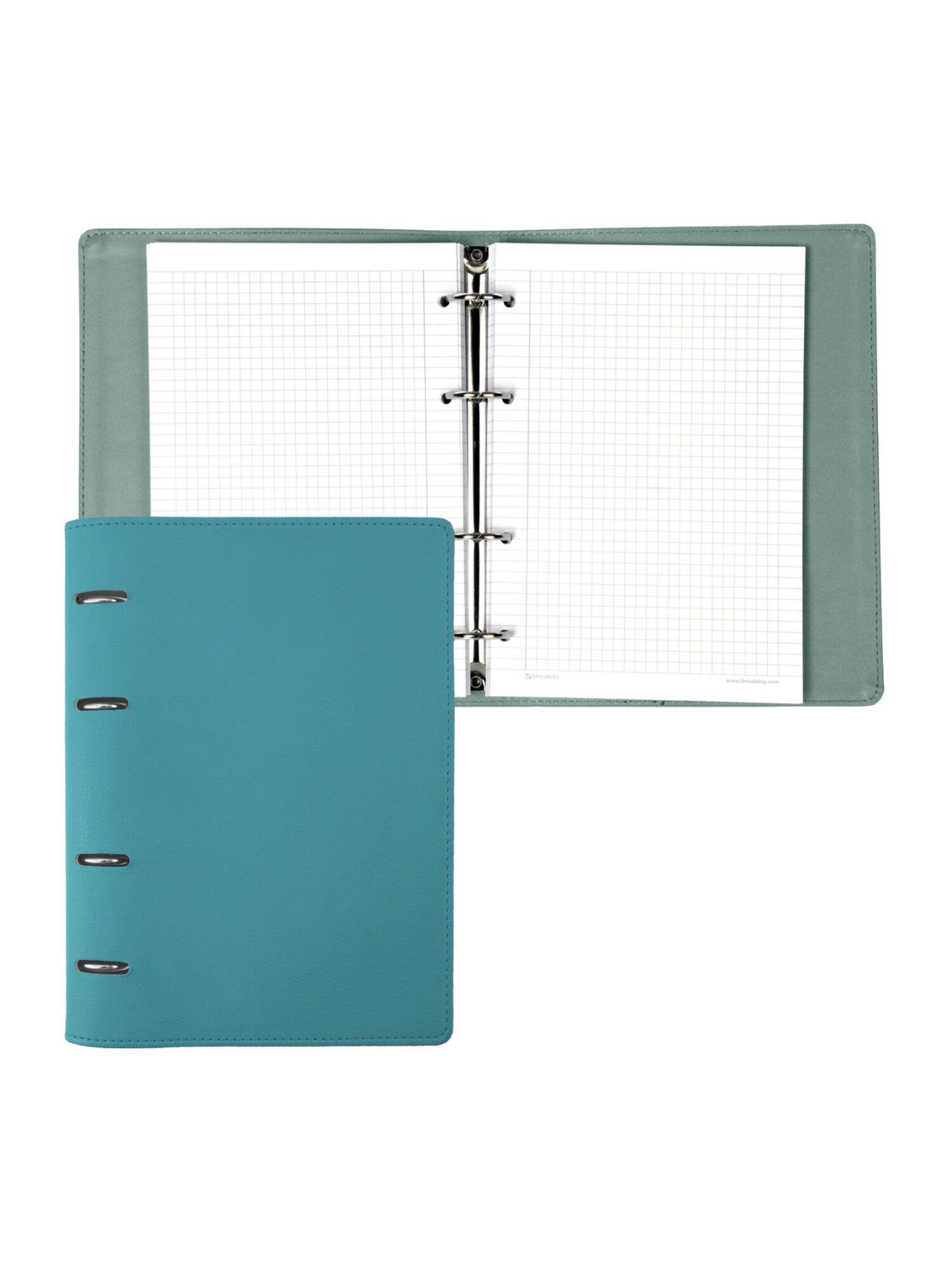 Тетрадь со сменным блоком Brauberg клетка 120 лист. - фото 6